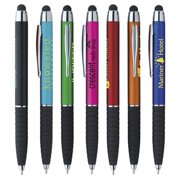 300 Customized Metallic Cool Grip Stylus Pen - Dual Function