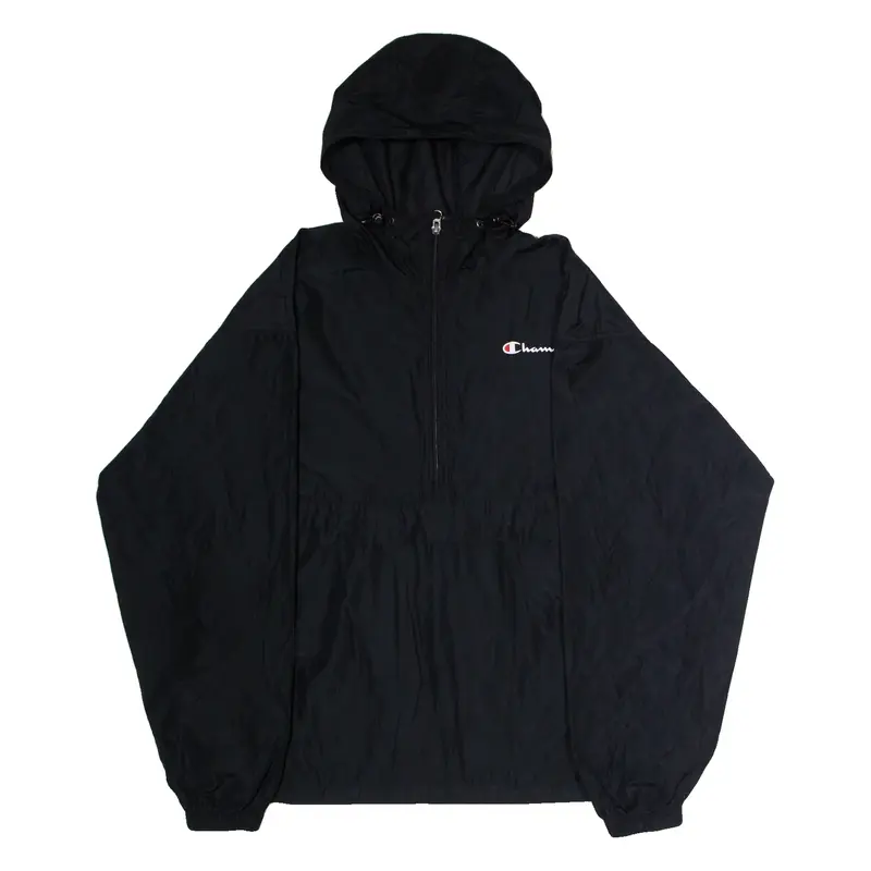 CHAMPION Mens Pullover Jacket Black Hooded M