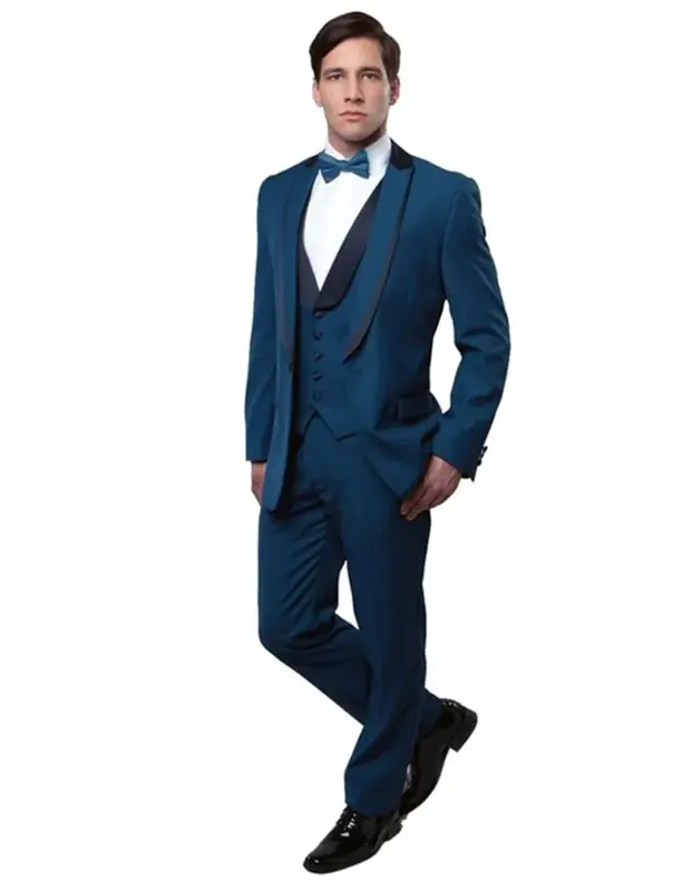 Mens Navy Blue Wedding Tuxedo - Dark Blue Tuxedo Suit