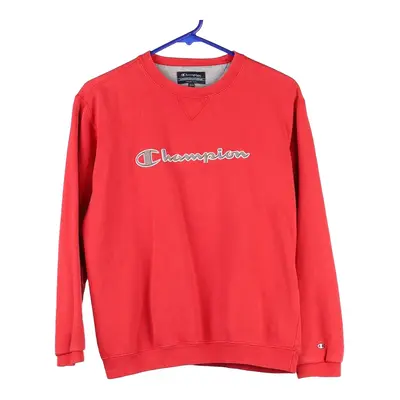 Age 13-14 Champion Sweatshirt - Large Red Cotton Blend