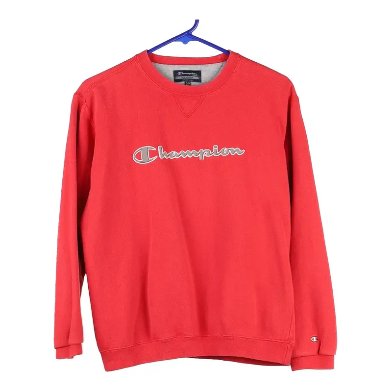 Age 13-14 Champion Sweatshirt - Large Red Cotton Blend