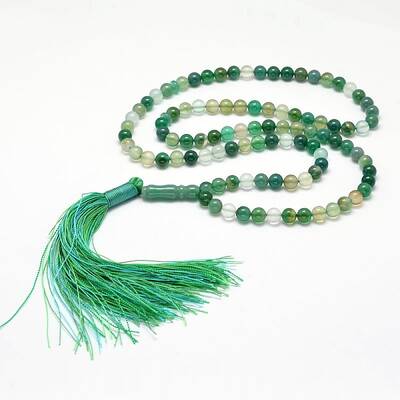 Natural Green Agate Mala Beads Bracelets