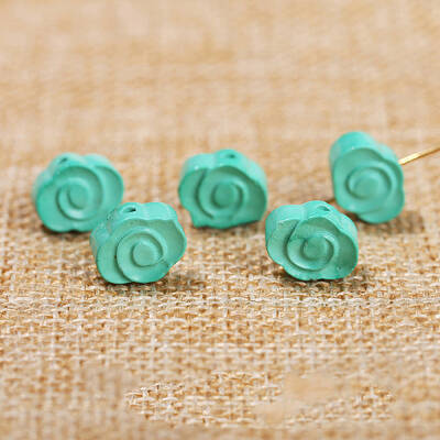 Natural Magnesite Carved Beads