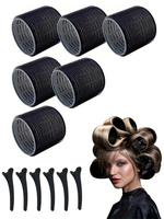 Hair Styling Tool Set, Hair Curling Roller & Alligator Hair Clips, Professional Tools for Women & Girls, Heatless Curlers