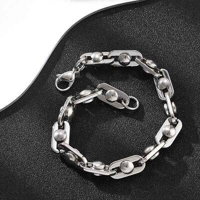 304 Stainless Steel Oval Link Chain Bracelets for Women Men