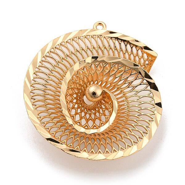 Rack Plating Brass Hollow Pendants
