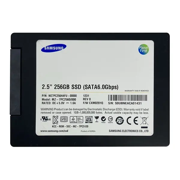 Samsung MZ-7PC2560/000 | 830 Series 256GB 2.5-inch 6GB/s SATA NAND MLC (Basic Kit) Solid State Drive