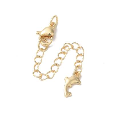 Rack Plating Brass Ends with Chain and Lobster Claw Clasps