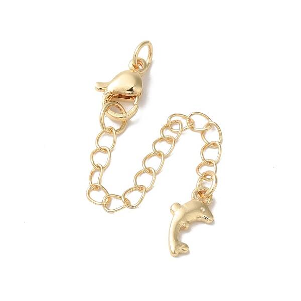 Rack Plating Brass Ends with Chain and Lobster Claw Clasps