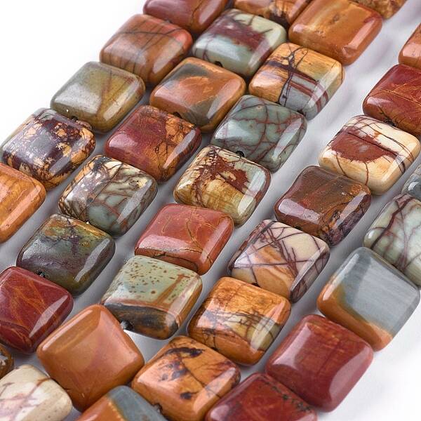 Natural Picasso Stone/Picasso Jasper Graduated Bead Strands