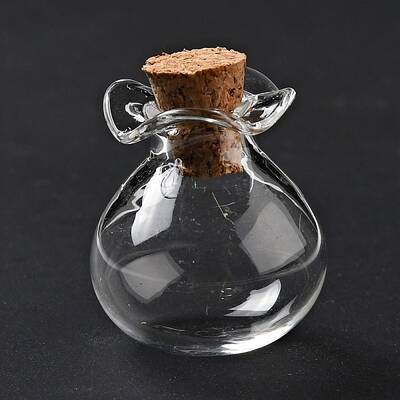 Lucky Bag Shape Glass Cork Bottles Ornament