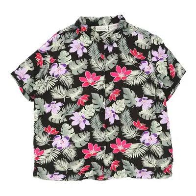 Basic Editions Patterned Shirt - XL Black Cotton