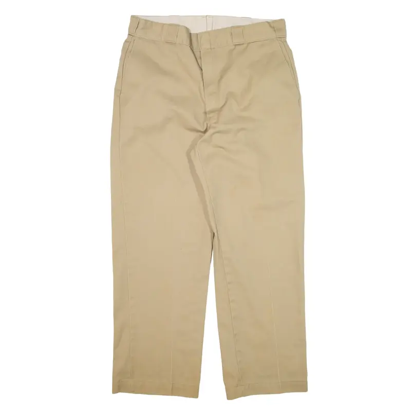 DICKIES Workwear Trousers Beige Regular Straight Mens W34 L28