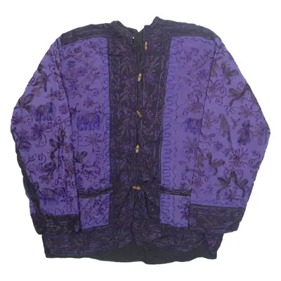 Womens Jacket Purple Floral M