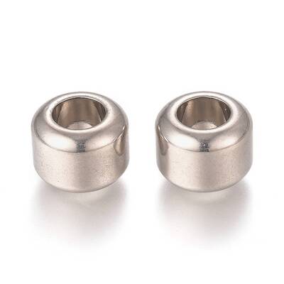 Tarnish Resistant 201 Stainless Steel European Beads
