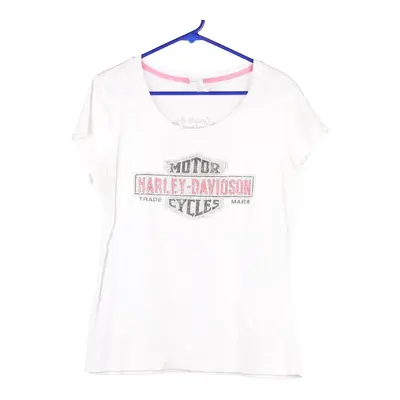 La Crosse Area, Onalaska, WI Harley Davidson Graphic T-Shirt - XL White Cotton