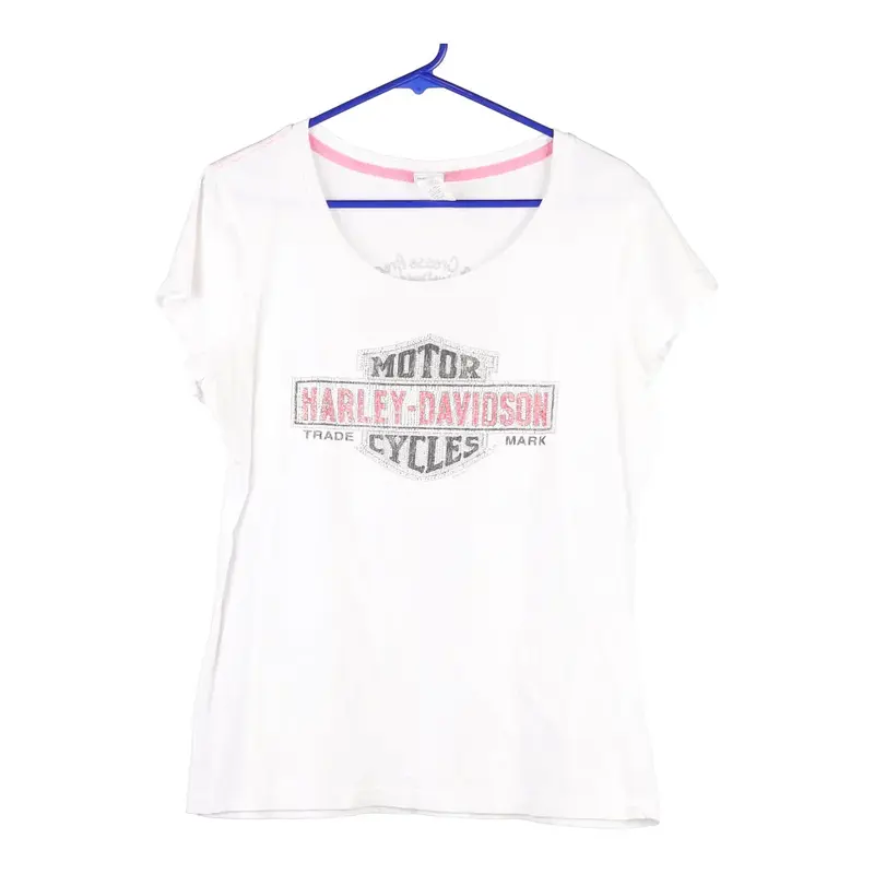 La Crosse Area, Onalaska, WI Harley Davidson Graphic T-Shirt - XL White Cotton