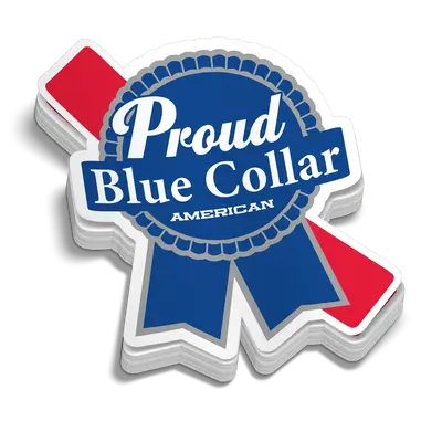 Proud Blue Collar 5 Inch Decal