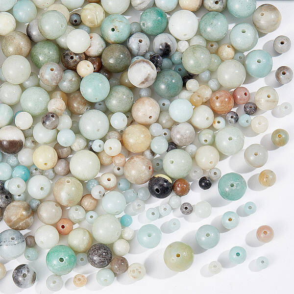 4 Strands 4 Styles Natural Flower Amazonite Beads Strands