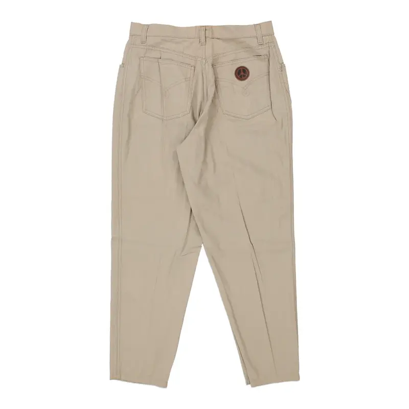 Moschino Jeans Trousers - 29W UK 12 Beige Cotton