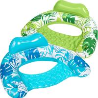 Sloosh Inflatable Pool Floats Adult, 2 Pack Pool Chairs with Cup Holders, Blow up Floating Pool Floats Chair Father's Day Gif...