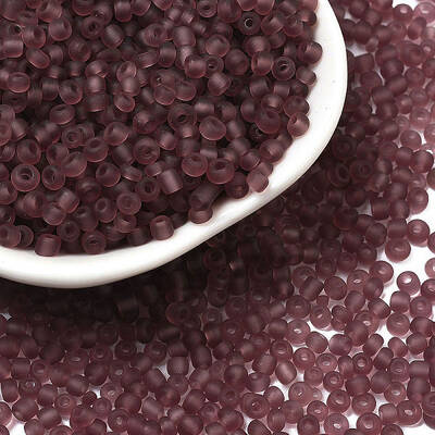 8/0 Frosted Round Glass Seed Beads