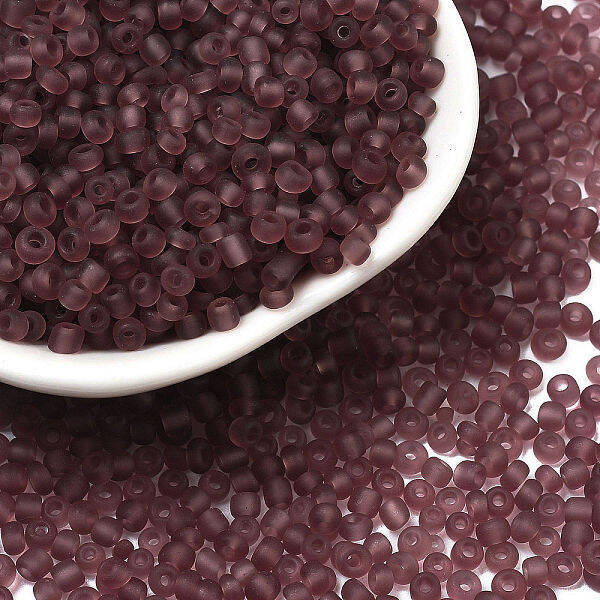 8/0 Frosted Round Glass Seed Beads