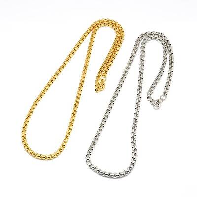 304 Stainless Steel Venetian Chain Box Chain Necklace Making