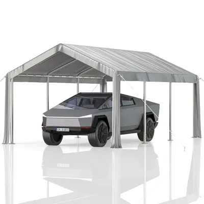 Garvee Heavy Duty 13x20 ft Carport with Reinforced Frame, UV-Resistant Waterproof PE, Large Space, Easy Setup, Portable Garag...