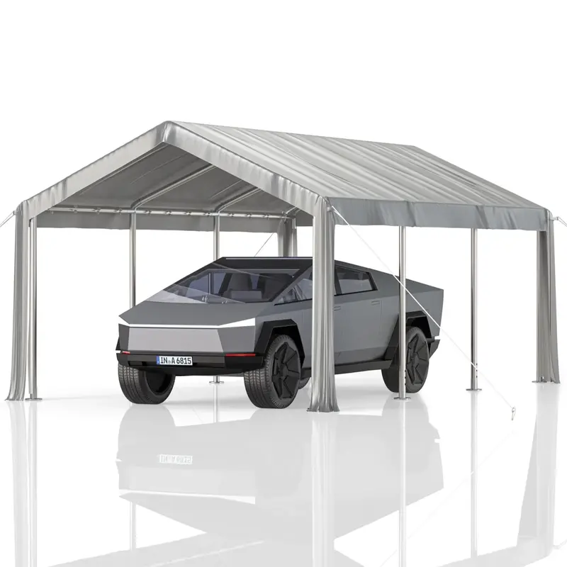 Garvee Heavy Duty 13x20 ft Carport with Reinforced Frame, UV-Resistant Waterproof PE, Large Space, Easy Setup, Portable Garag...