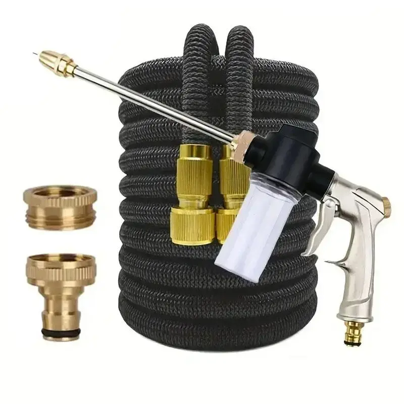 High Pressure Car Wash Gardening Water Tool With Hose Set, 1 Count Expandable Flexible Magic Garden Hose Water Pipe for Plant...