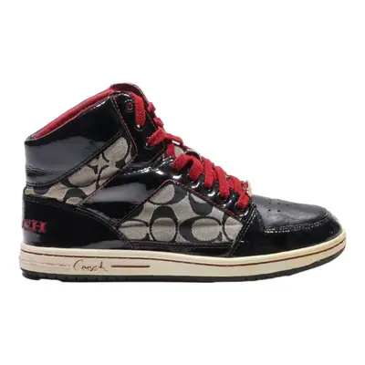 COACH High Top Trainers Black Synthetic Womens UK 7