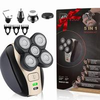 5-in-1 Electric Razor for Men, 1 Set Head Shaver for Wet Dry Skull Bald Head, Rechargeable Rotary Shavers, Hair Clipper Trimm...