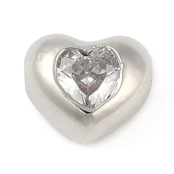 Brass Micro Pave Cubic Zirconia Beads