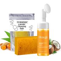 3 Pcs Turmeric Facial Cleansing Washes: Turmeric Tablet, Cleansing Mousse & Turmeric Soap | 3-in-1 Facial Skin care