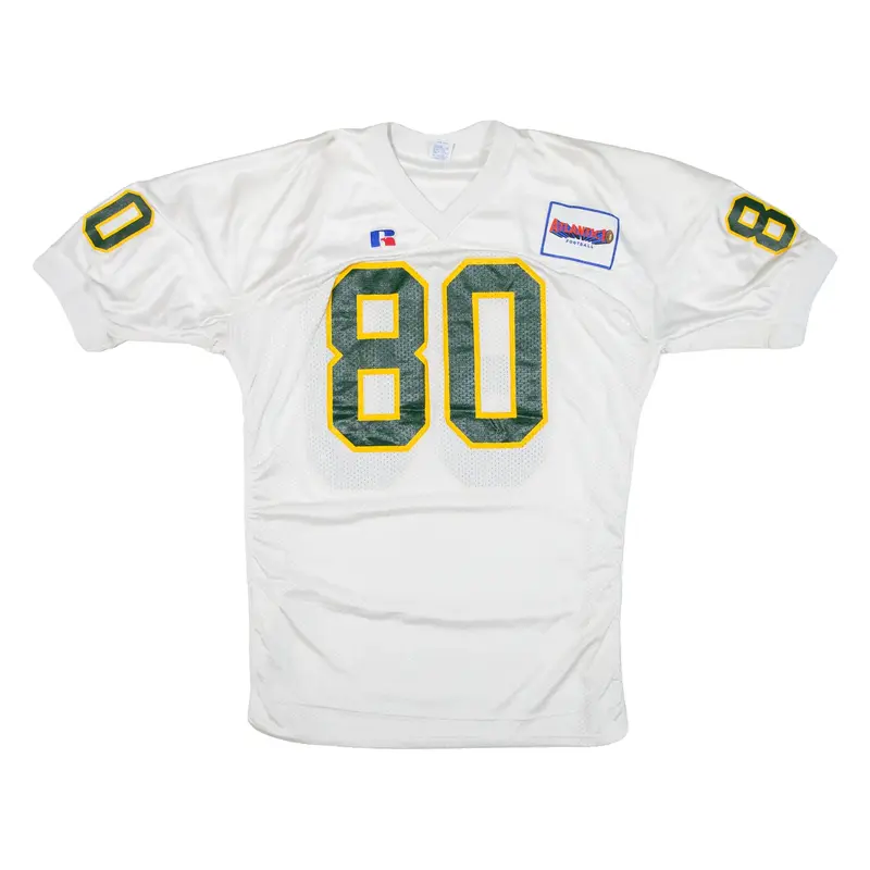 RUSSELL ATHLETIC Mens Jersey White USA V-Neck Nylon 2XL