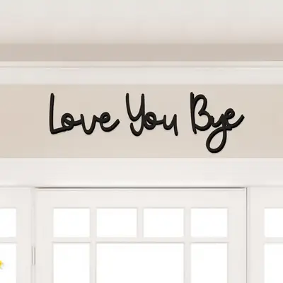 Love You Bye Sign, 1 Set Modern Wall Decor, Wall Art for Home Living Room Bedroom Office, Bedroom Refresh Decor, Home Decor I...