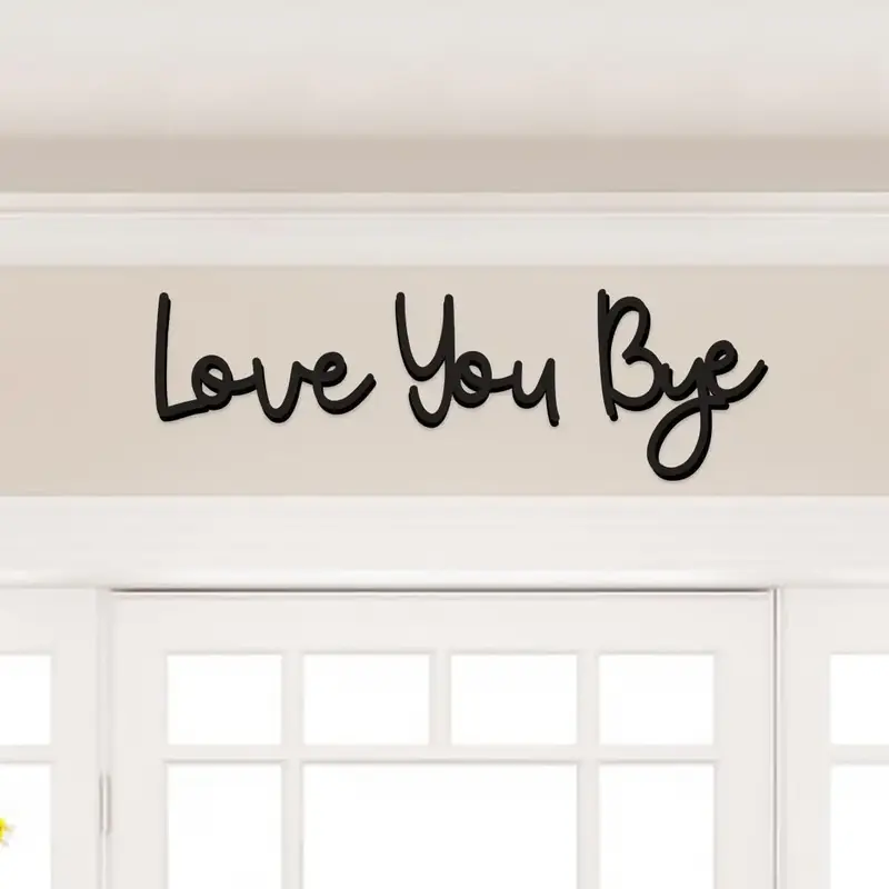 Love You Bye Sign, 1 Set Modern Wall Decor, Wall Art for Home Living Room Bedroom Office, Bedroom Refresh Decor, Home Decor I...