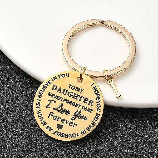 Valentine's Day Brass & 201 Stainless Steel Keychain