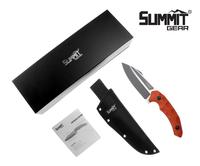 Summit Gear S/S Fixed Blade Huge!!! Knife with Nylon Sheath - Durable & Versatile Tool f、
