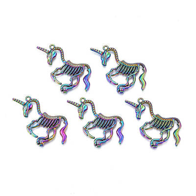 Rainbow Color Alloy Pendants