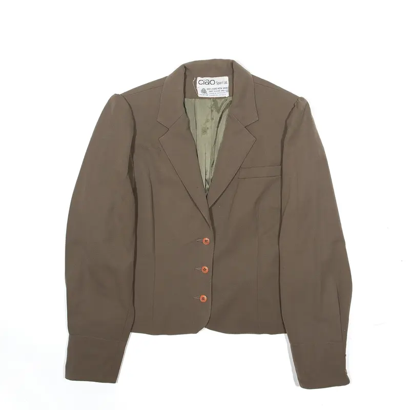 CIAO Blazer Jacket Brown 80s Womens M