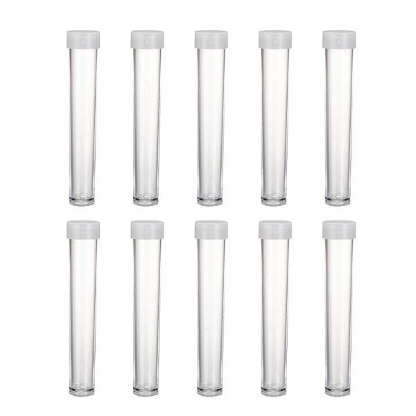 Clear Tube Plastic Bead Containers with Lid