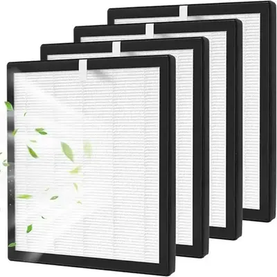 Air Purifier Filter, 4 Counts H13 HEPA Filter, 4 Counts Activated Carbon Filter, Household Appliance Parts & Accessories for ...