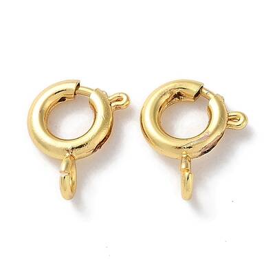 Rack Plating Brass Spring Ring Clasps