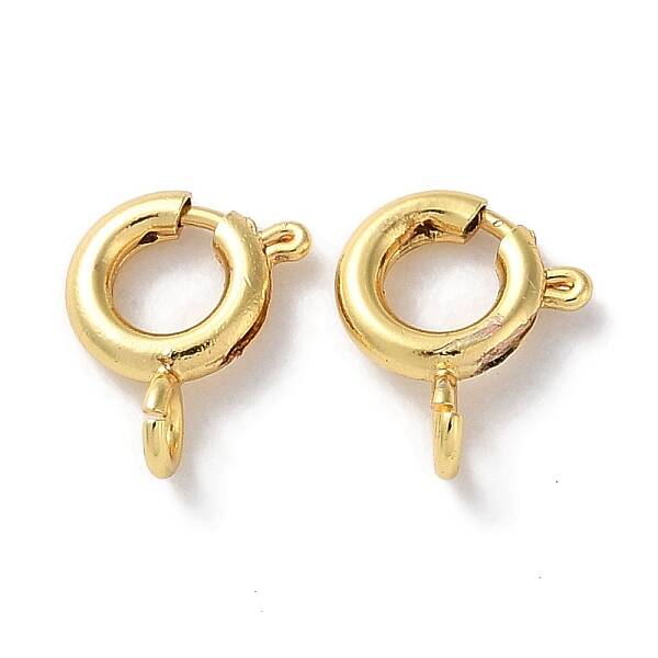 Rack Plating Brass Spring Ring Clasps