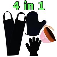 4 in 1 Self Tanning Mitt Applicator Set, 1 Self Tanning Mitt, 1 Self Tanner Lotion Back Applicator, 1 Self Face Tanner Brush,...