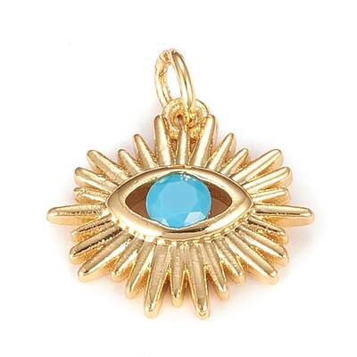 Brass Micro Pave Cubic Zirconia Pendants