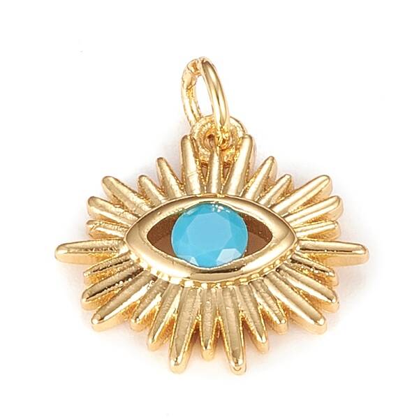Brass Micro Pave Cubic Zirconia Pendants