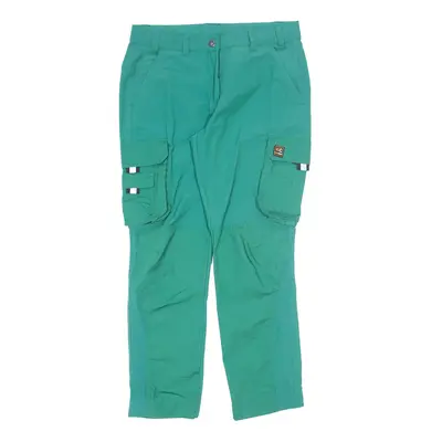 KINGCRAFT Cargo Trousers Green Regular Tapered Mens W32 L30